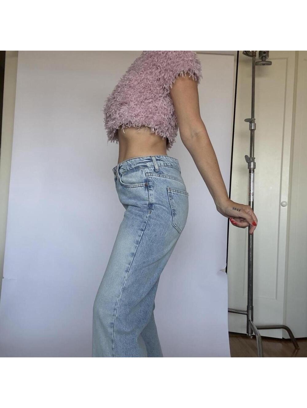 Zara Pink feather crop top - Picture 3 of 8